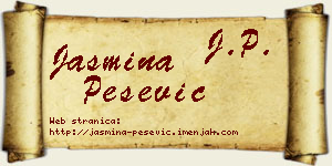 Jasmina Pešević vizit kartica